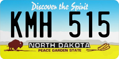 ND license plate KMH515
