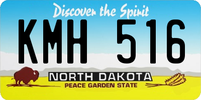 ND license plate KMH516