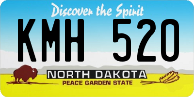 ND license plate KMH520