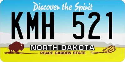 ND license plate KMH521