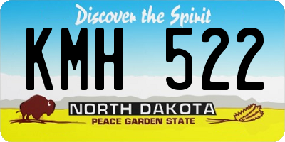 ND license plate KMH522