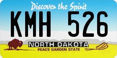 ND license plate KMH526