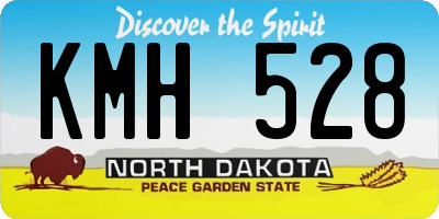 ND license plate KMH528