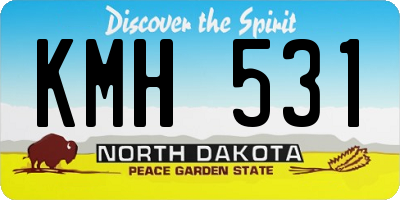 ND license plate KMH531