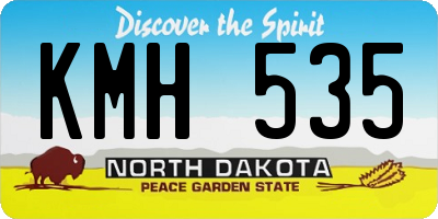 ND license plate KMH535