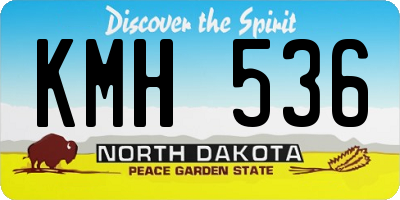 ND license plate KMH536