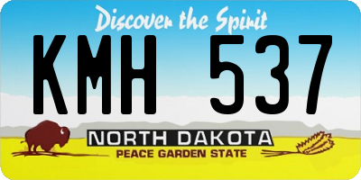 ND license plate KMH537