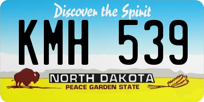 ND license plate KMH539