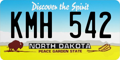 ND license plate KMH542
