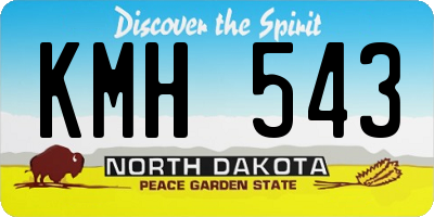 ND license plate KMH543