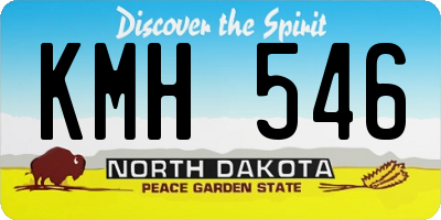 ND license plate KMH546