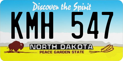 ND license plate KMH547