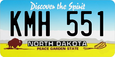 ND license plate KMH551