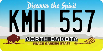 ND license plate KMH557