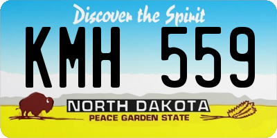 ND license plate KMH559