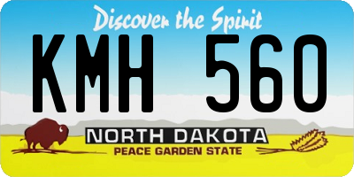 ND license plate KMH560