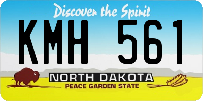 ND license plate KMH561