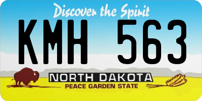 ND license plate KMH563