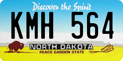 ND license plate KMH564