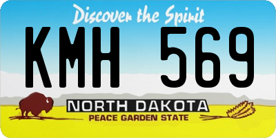 ND license plate KMH569