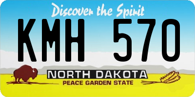 ND license plate KMH570