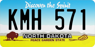ND license plate KMH571