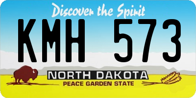 ND license plate KMH573