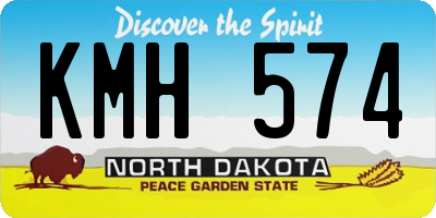ND license plate KMH574