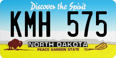 ND license plate KMH575