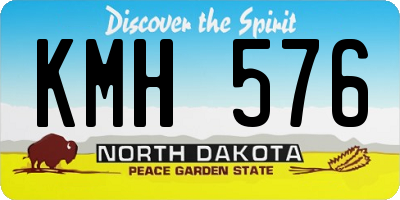 ND license plate KMH576