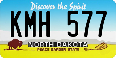 ND license plate KMH577