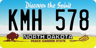 ND license plate KMH578