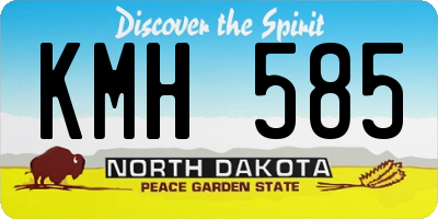 ND license plate KMH585