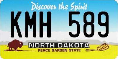 ND license plate KMH589