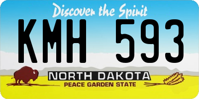 ND license plate KMH593