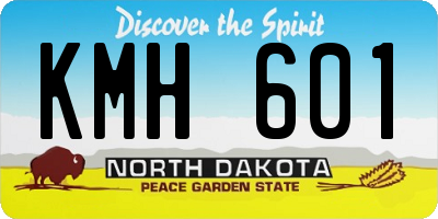 ND license plate KMH601