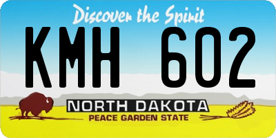 ND license plate KMH602