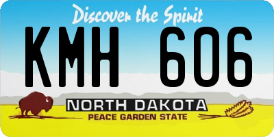 ND license plate KMH606