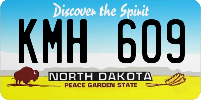 ND license plate KMH609