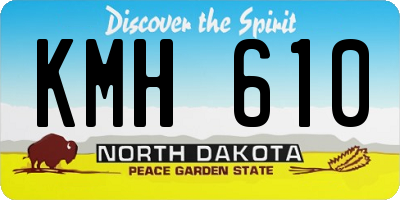ND license plate KMH610