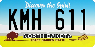 ND license plate KMH611