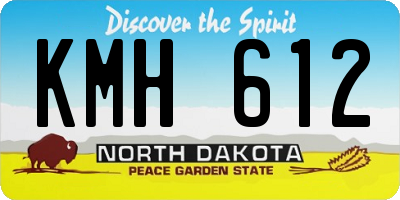 ND license plate KMH612