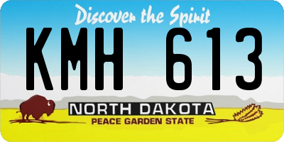 ND license plate KMH613