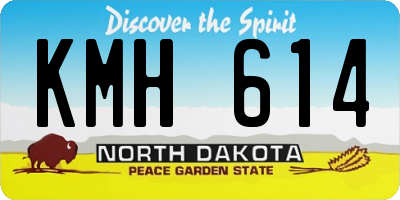 ND license plate KMH614