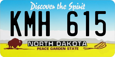ND license plate KMH615
