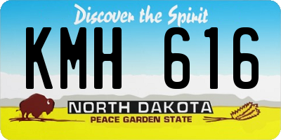 ND license plate KMH616