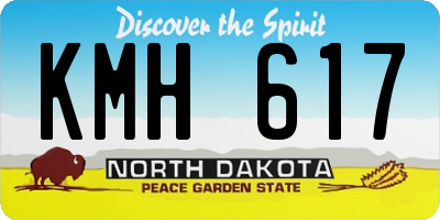 ND license plate KMH617