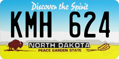 ND license plate KMH624