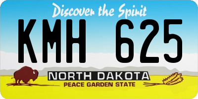 ND license plate KMH625