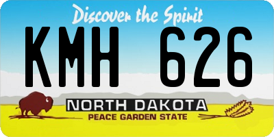 ND license plate KMH626